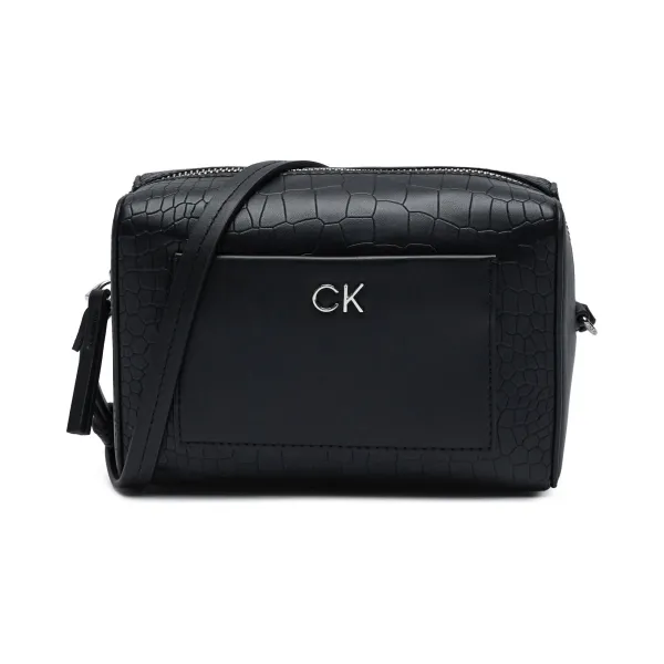 

Ежедневная сумка через плечо из крокодиловой кожи Calvin Klein, черный