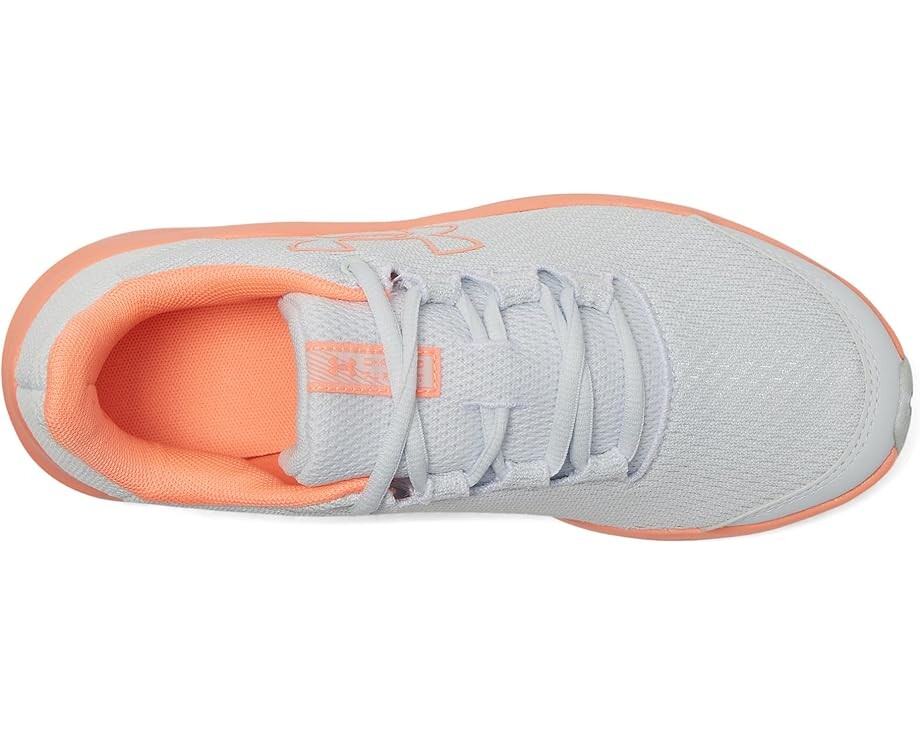 Кроссовки Under Armour Kids Grade School Charged Pursuit 3 Big Logo, цвет Distant Gray/Flare Orange/Flare Orange — фото 2