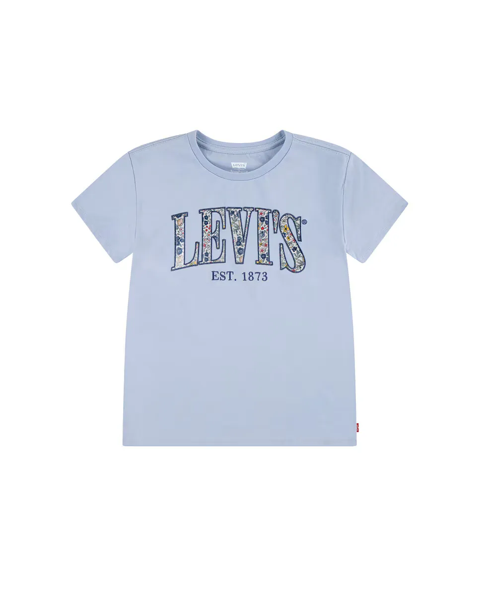 

Levi's Сезонная футболка с рисунком для девочек, синий