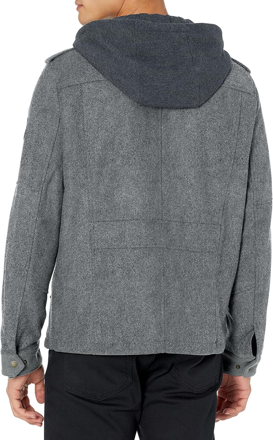 Мужская шерстяная куртка Levi's с капюшоном в стиле милитари, Lt Grey — фото 2