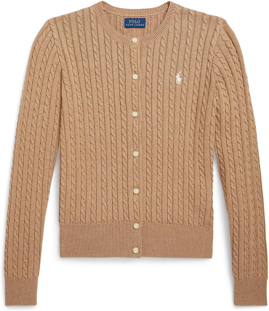 

Кардиган Polo Ralph Lauren Kids Mini-Cable Cotton Cardigan, цвет Camel Heather
