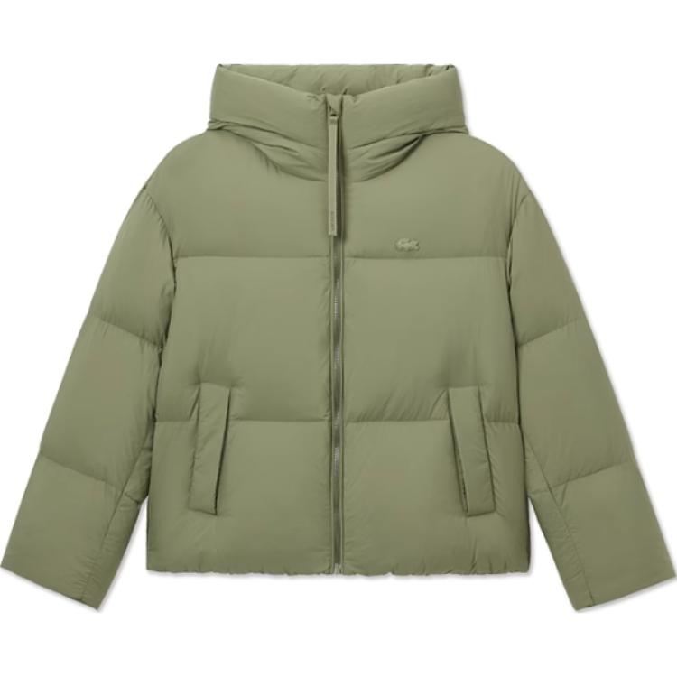 

LACOSTE Женская пуховая куртка цвета хаки, Khaki Green