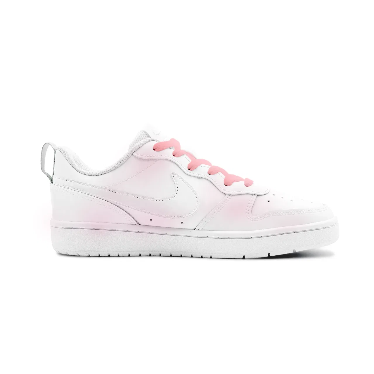 Кроссовки для скейтбординга детские Court Borough Yixuan Manufacturing Sweetheart Gummies Leather Slip Resistant Low top Nike, Pink White — фото 3