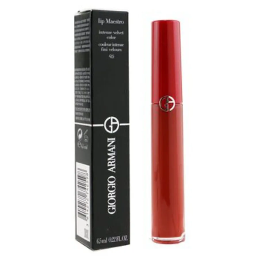 Женский жидкий губной бальзам Giorgio Armani Lip Maestro - 415 Redwood 0,22 унции, помада для макияжа 3614272742598, красный — фото 2