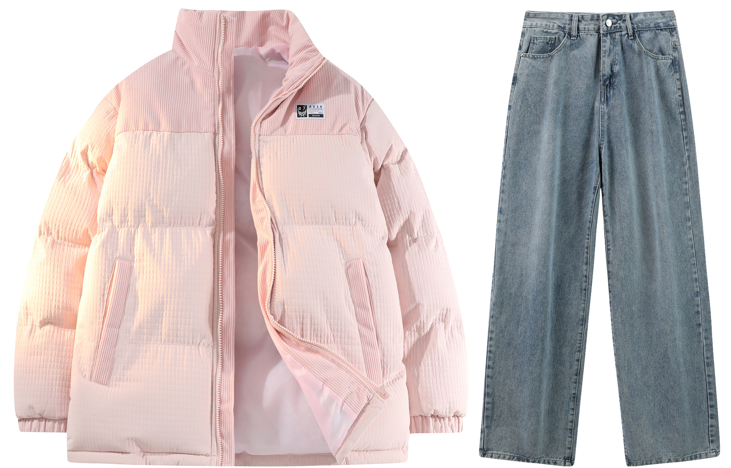 

Повседневная спортивная одежда Unisex A.X.S.K, clothing set (розовый top+medium синий pants)