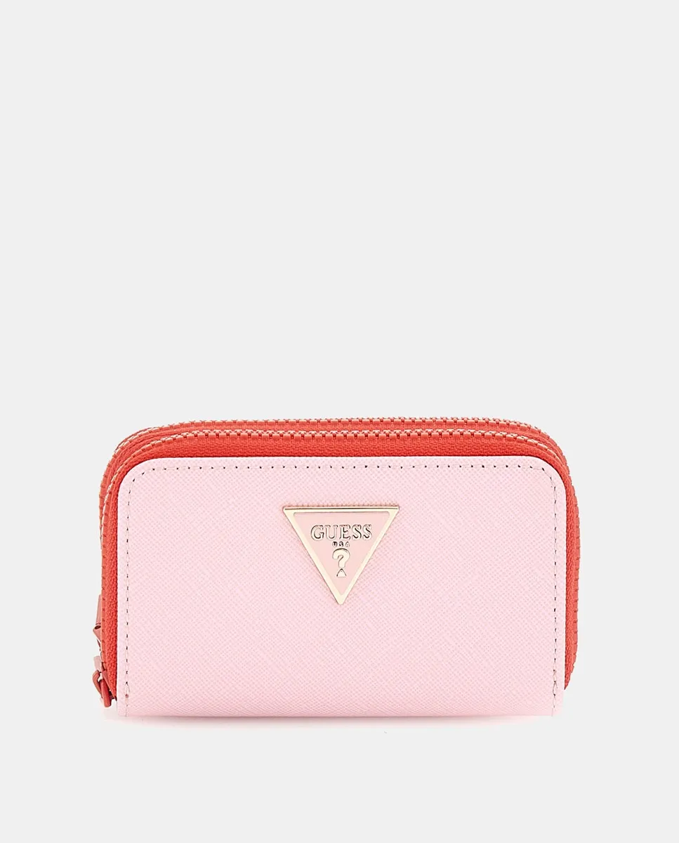 

Маленький кошелек с двойной молнией Guess, розовый