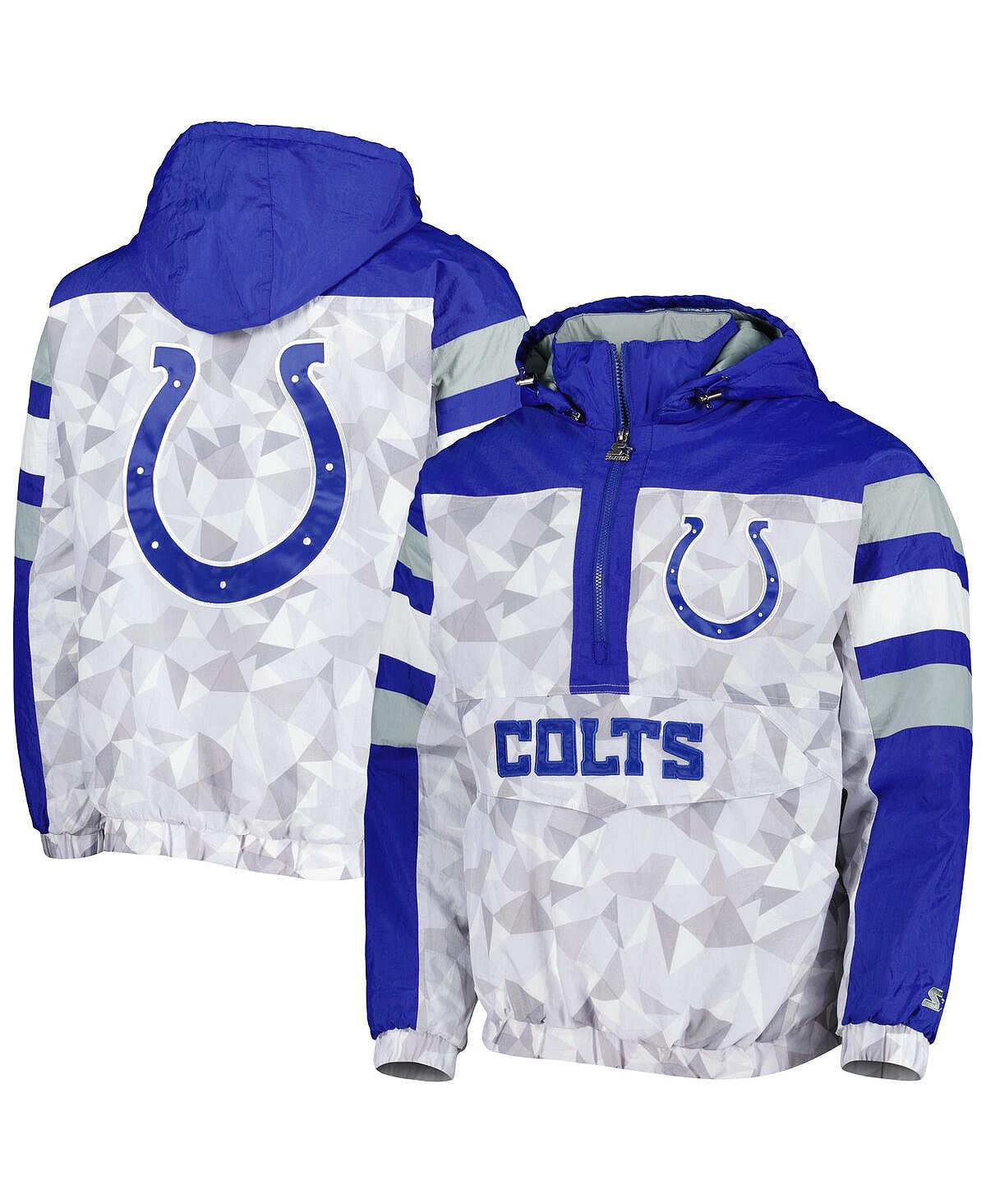 

Мужская белая куртка Royal Indianapolis Colts Tuesday Night Gridiron Raglan с полумолнией и капюшоном Starter, Белый, Мужская белая куртка Royal Indianapolis Colts Tuesday Night Gridiron Raglan с полумолнией и капюшоном Starter