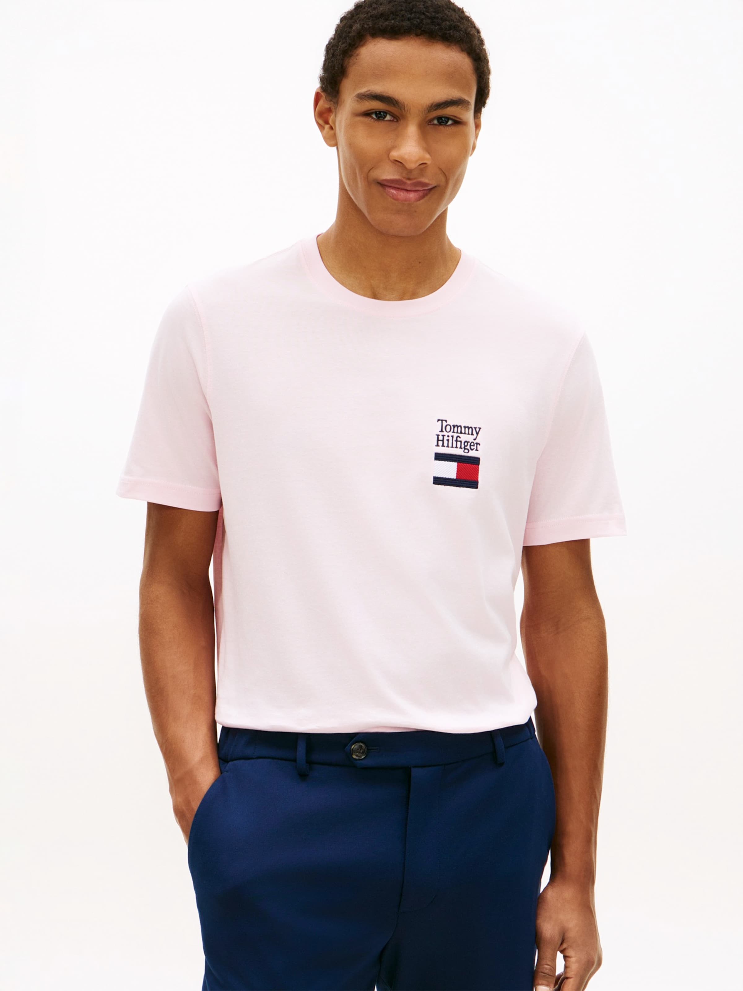 TOMMY HILFIGER Футболка в пастельно-розовом цвете — фото 2