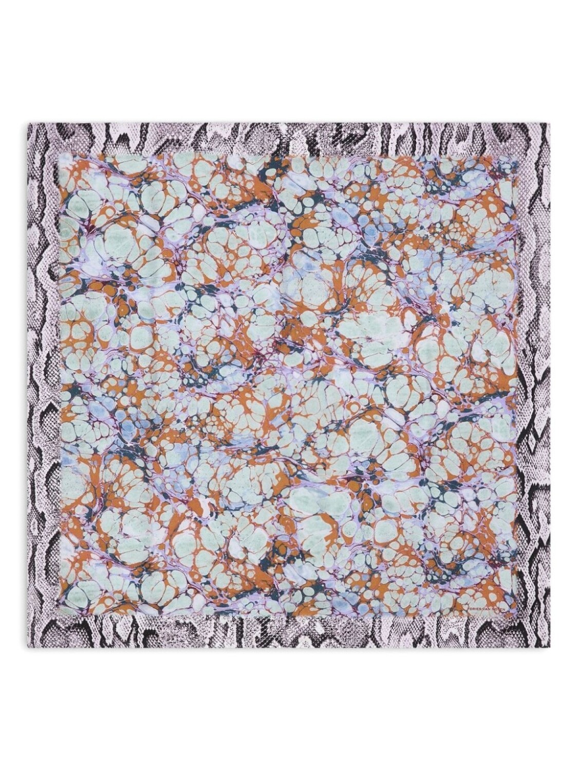 

DRIES VAN NOTEN шелковый платок с абстрактным принтом, фиолетовый