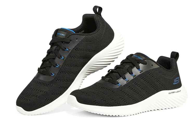 Спортивные кроссовки мужские с низким верхом черного/белого цвета Skechers — фото 2