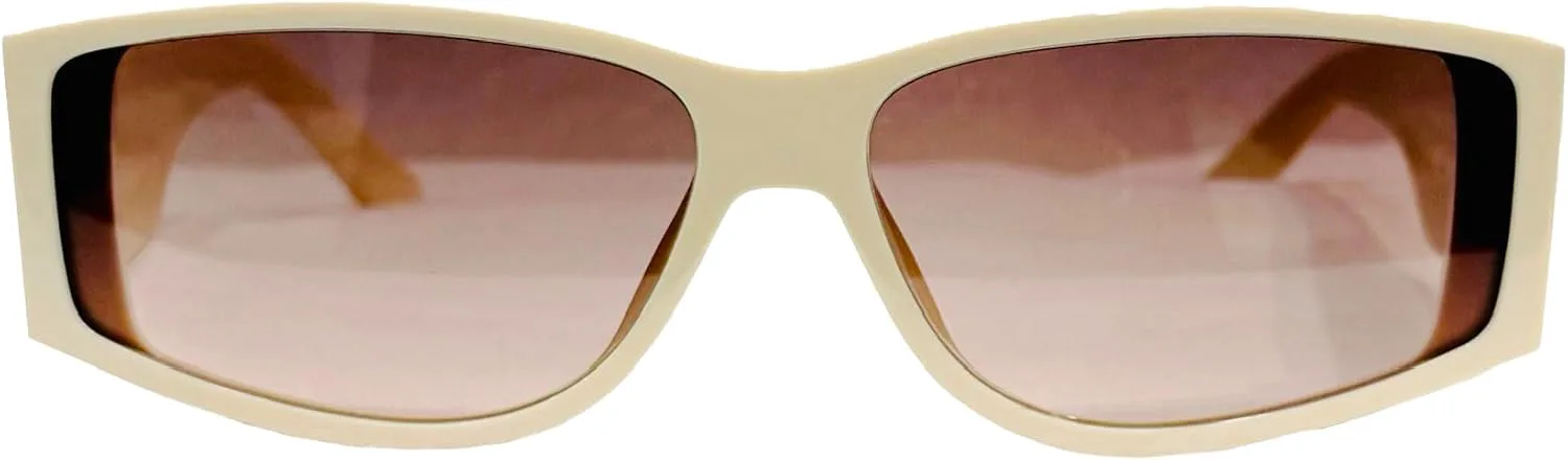 

QUAY - Женские солнцезащитные очки с большими квадратными линзами и защитой от УФ-излучения (Not My Fault, цвет шампанского/коричневый), Champagne/Brown Fawn