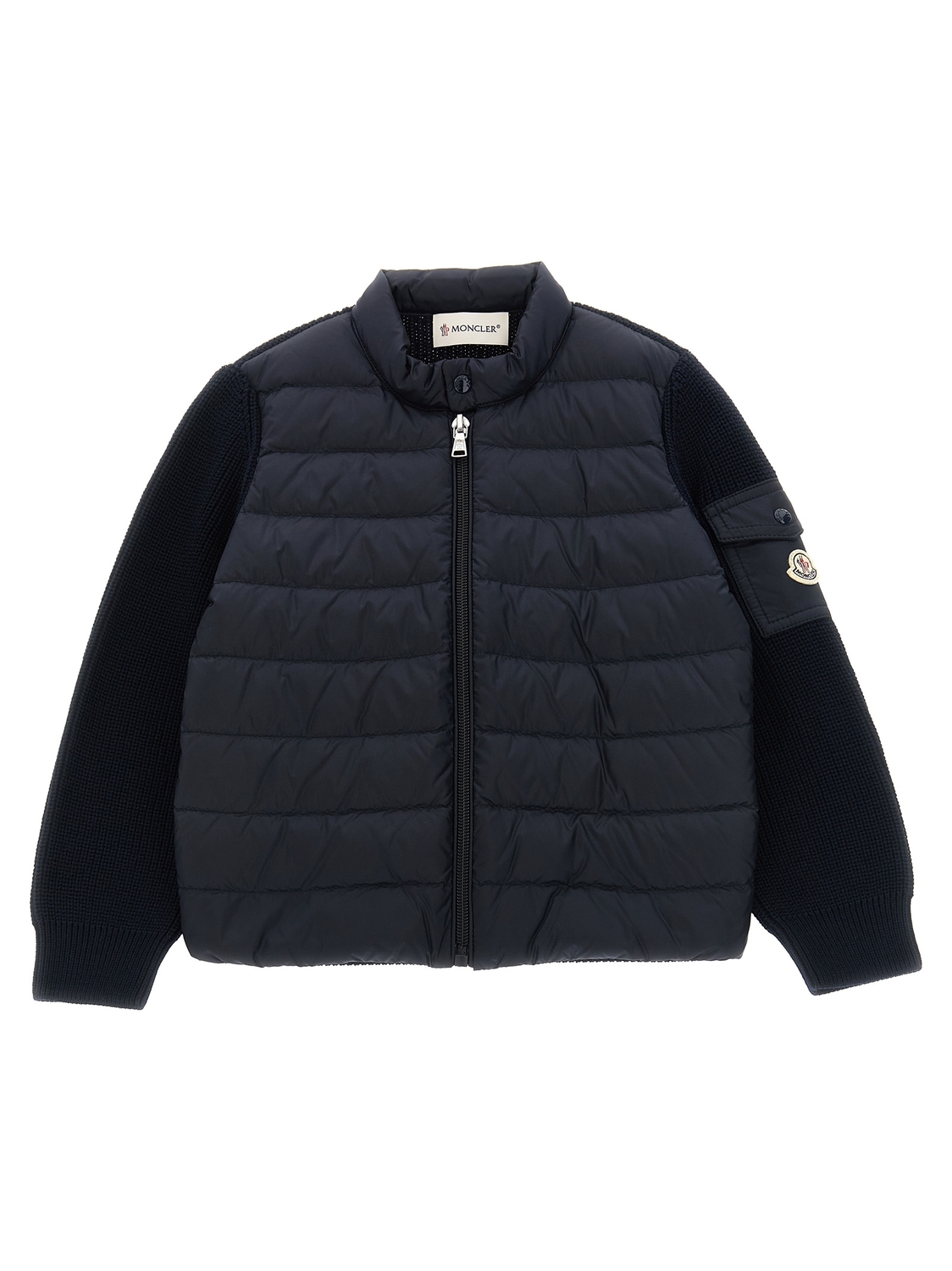

Стеганый кардиган Moncler Enfant, синий