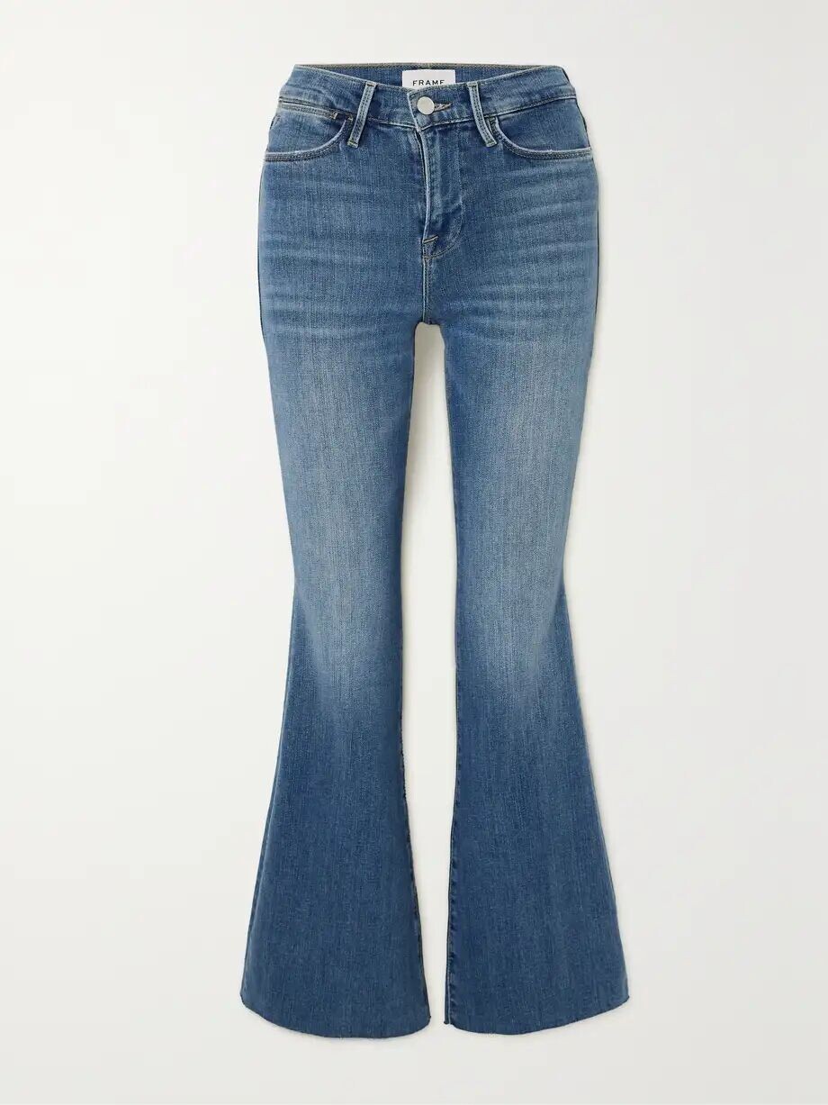 

Джинсы Le Easy Flare с потертостями Frame, цвет Mid denim