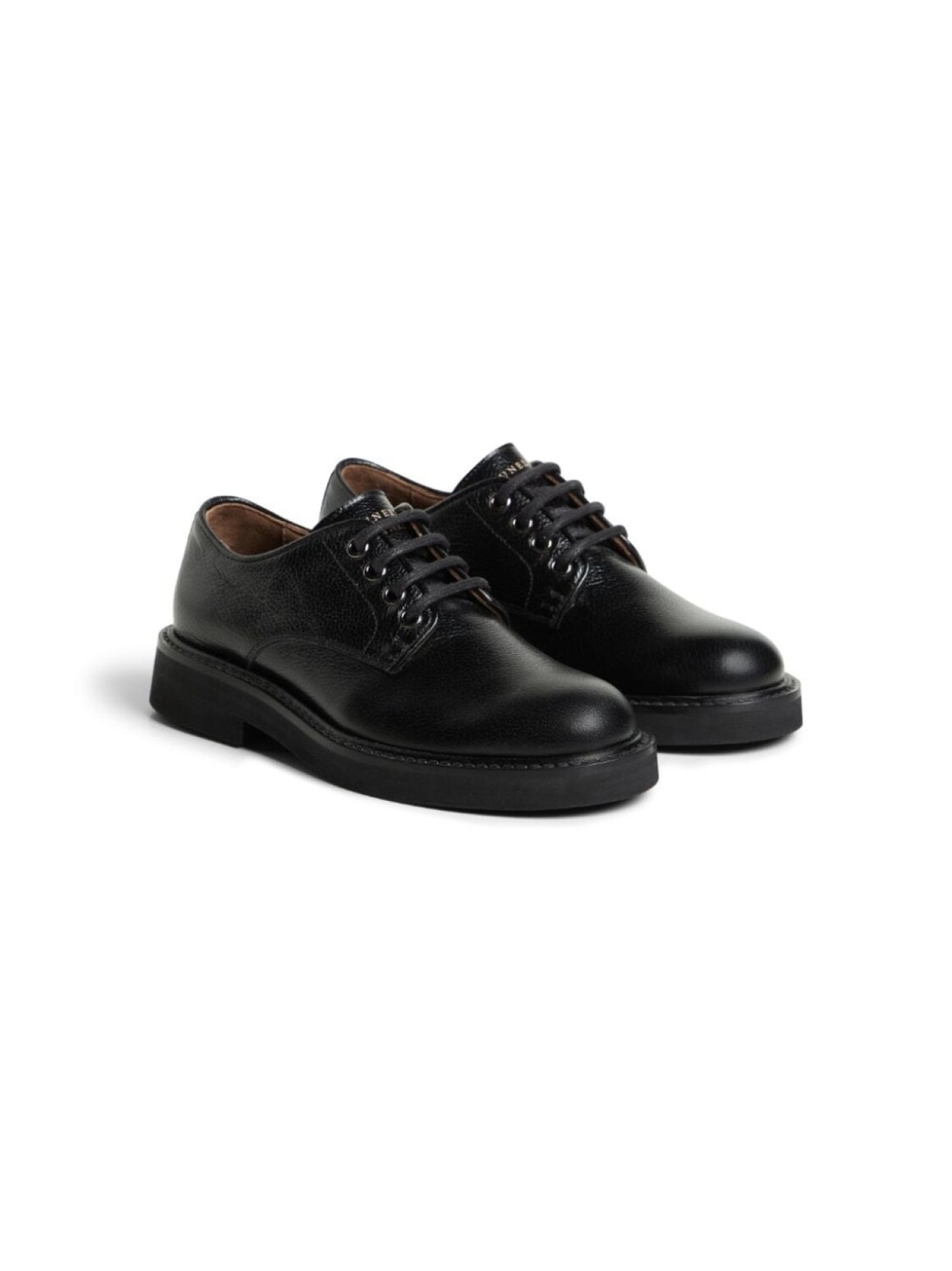 

Brunello Cucinelli Kids броги из зернистой кожи, черный
