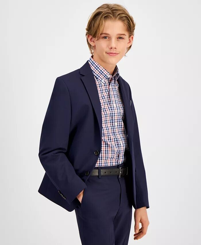 

Эластичный пиджак классического кроя для больших мальчиков Brooks Brothers, синий
