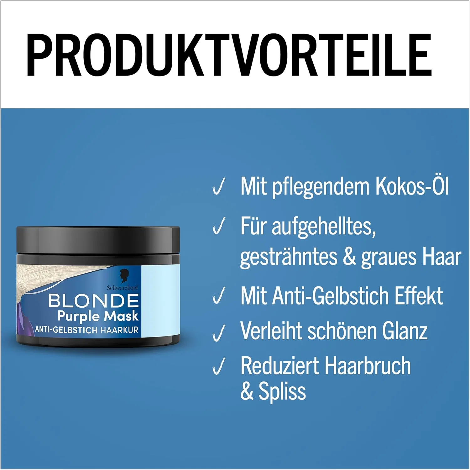 Фиолетовая маска Schwarzkopf Blonde Purple Mask с кокосовым маслом Blonde, Purple Mask — фото 4
