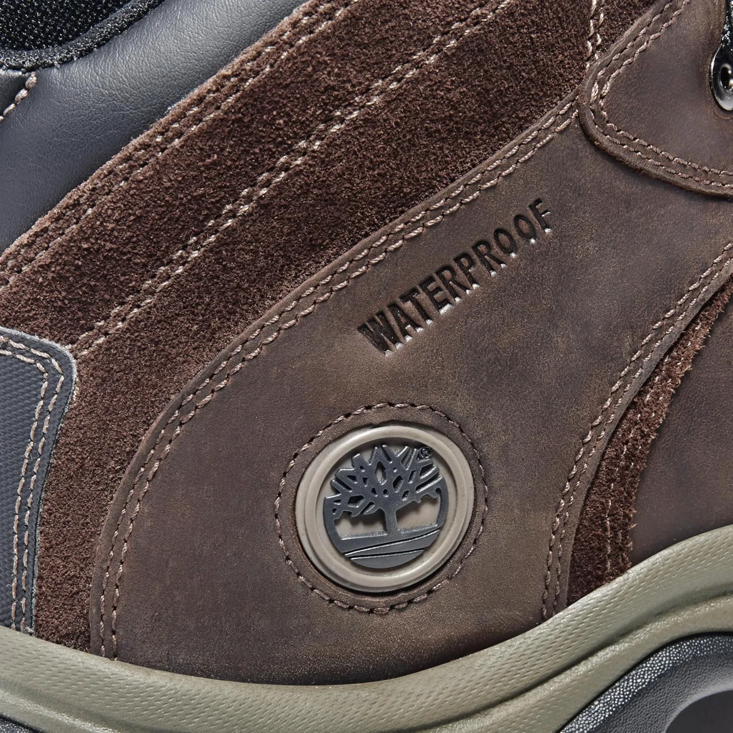 Мужские водонепроницаемые походные ботинки Timberland Flume Mid, темно-коричневый — фото 3