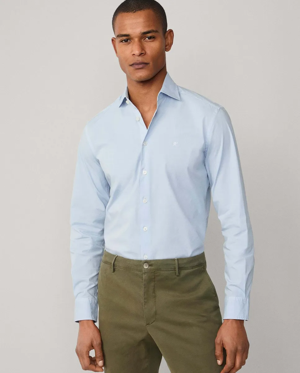 

Рубашка HACKETT ESS GMD поплин Hackett, светло-голубой