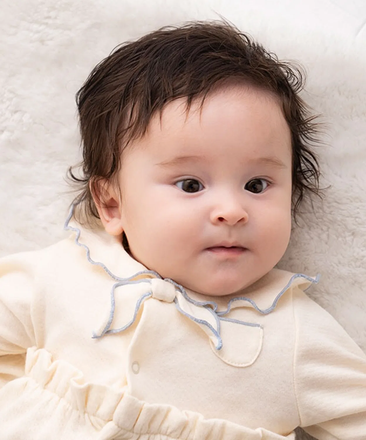 Двустороннее платье из органического хлопка Pompkins Baby OYOBALE, синее — фото 2