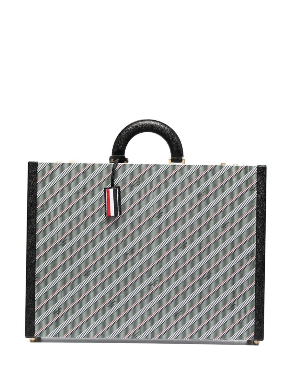 

Thom Browne портфель с логотипом, серый