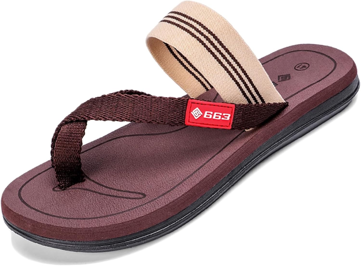 

Мужские летние вьетнамки WCXTY для плантарного фасциита, сандалии с плоской подошвой и поддержкой свода стопы, легкие шлепанцы с кольцевым пальцем при вальгусной деформации, коричневый