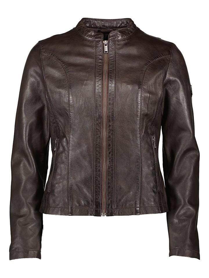 

Кожаная куртка HIS, темно-коричневый