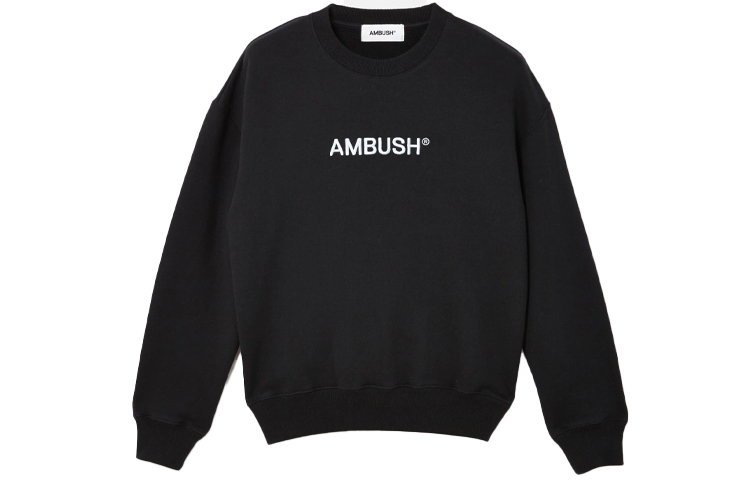 

Хлопковый худи с вышитым логотипом AMBUSH, черный