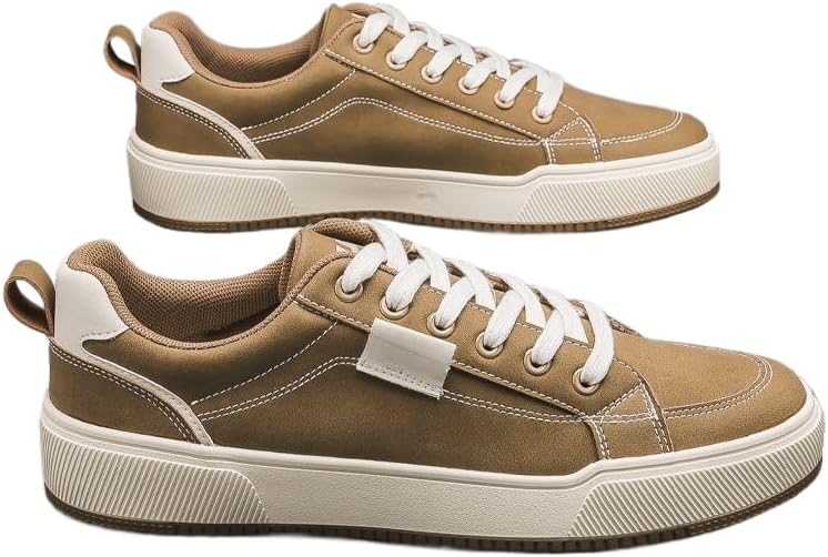 

Мужские повседневные кроссовки Оксфорд для бизнеса, дышащие, для прогулок и тенниса, на шнуровке, удобные Generic, Apricot