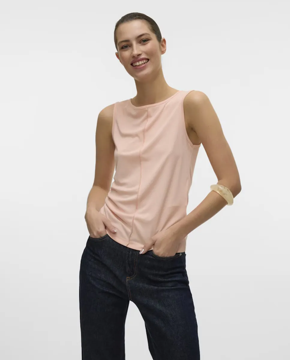 

Женский прямой топ без рукавов Vero Moda, цвет Rosa claro