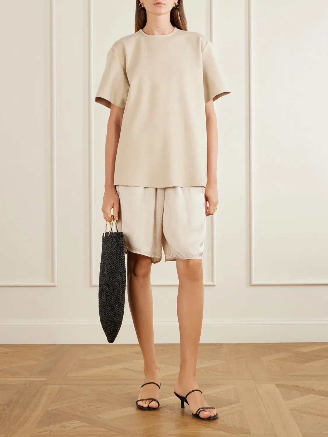 Плетеная сумка-тоут Tory Burch, черный — фото 3