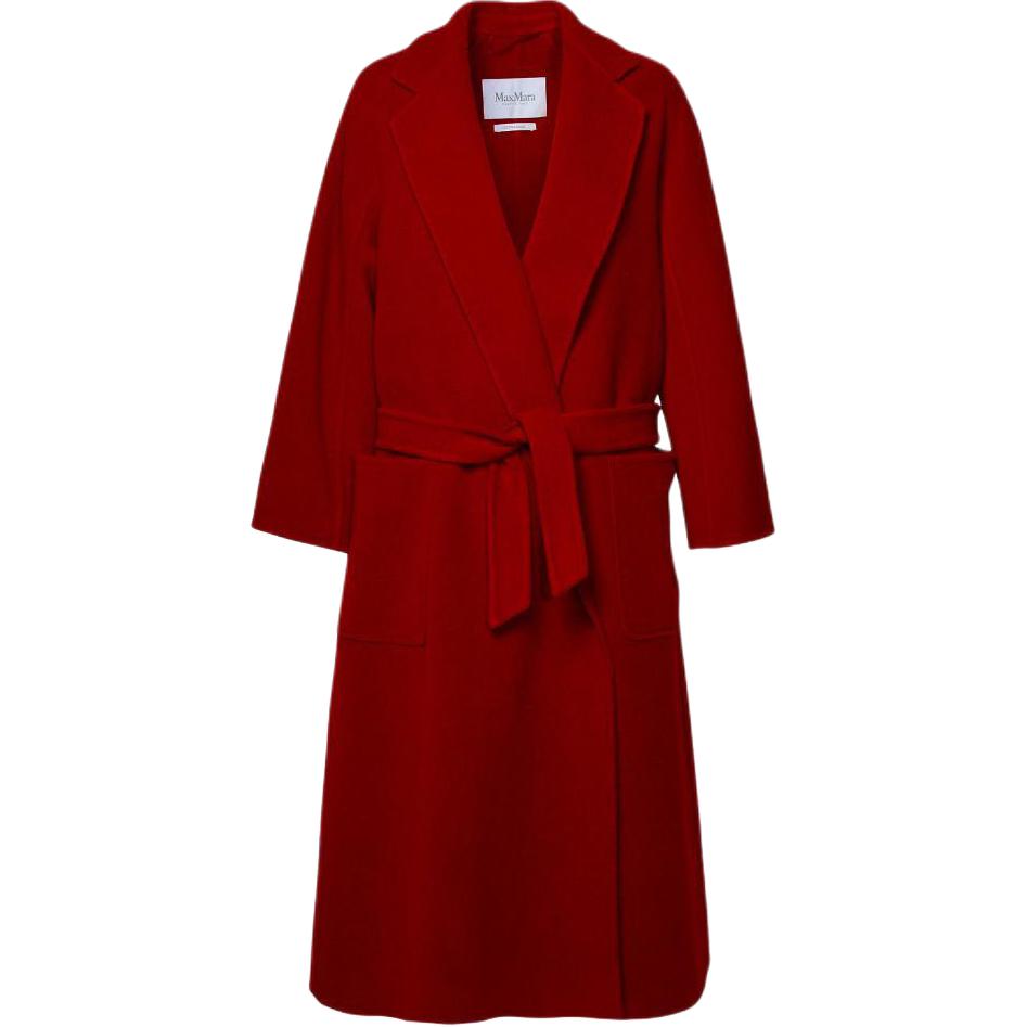 

Макси с поясом и длинными рукавами MaxMara, красный