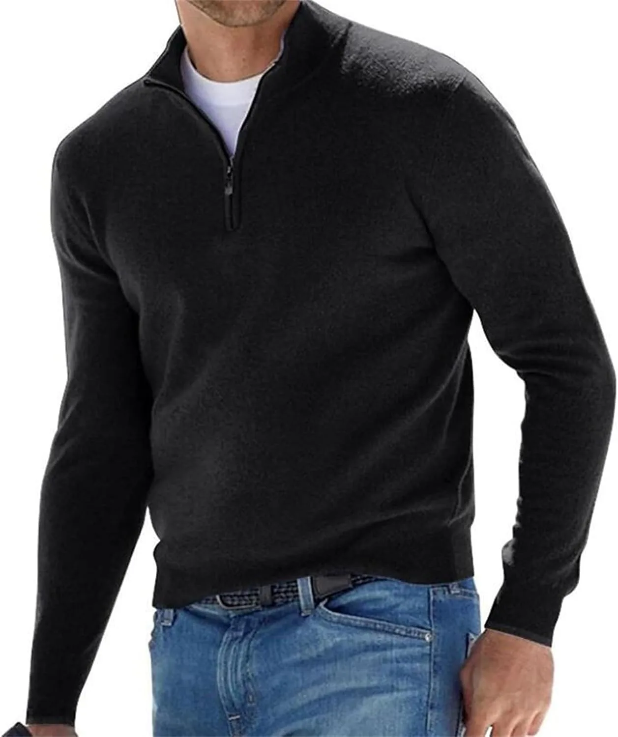 

Мужской свитер Slim Fit с молнией на четверть