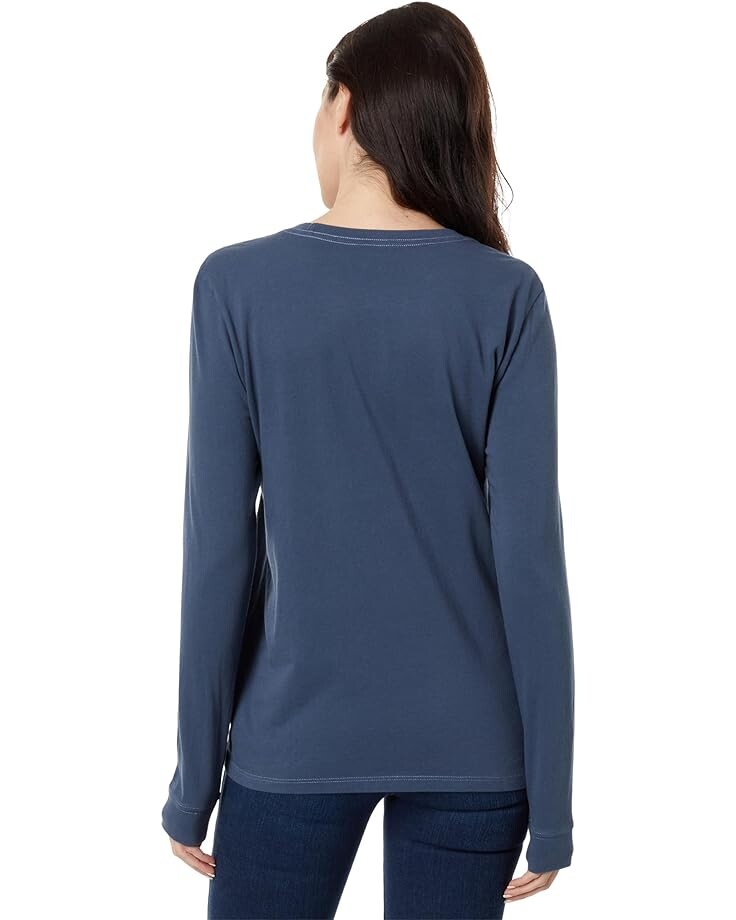 

Футболка Life is Good Football Is My Favorite Season Long Sleeve Crusher Tee, цвет Darkest Blue