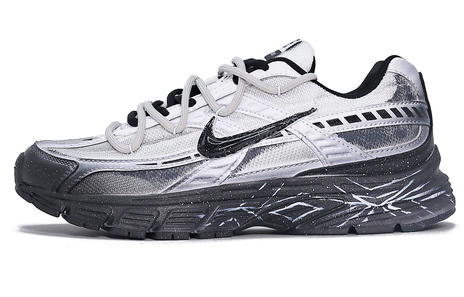 

Nike Инициатор устойчивые к истиранию низкие повседневные городские кроссовки для комьюта unisex черный белый