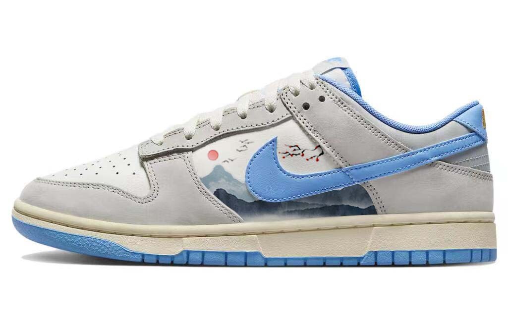 

Кроссовки Nike Dunk Skateboarding Shoes Unisex Low-top Blue/gray, синий