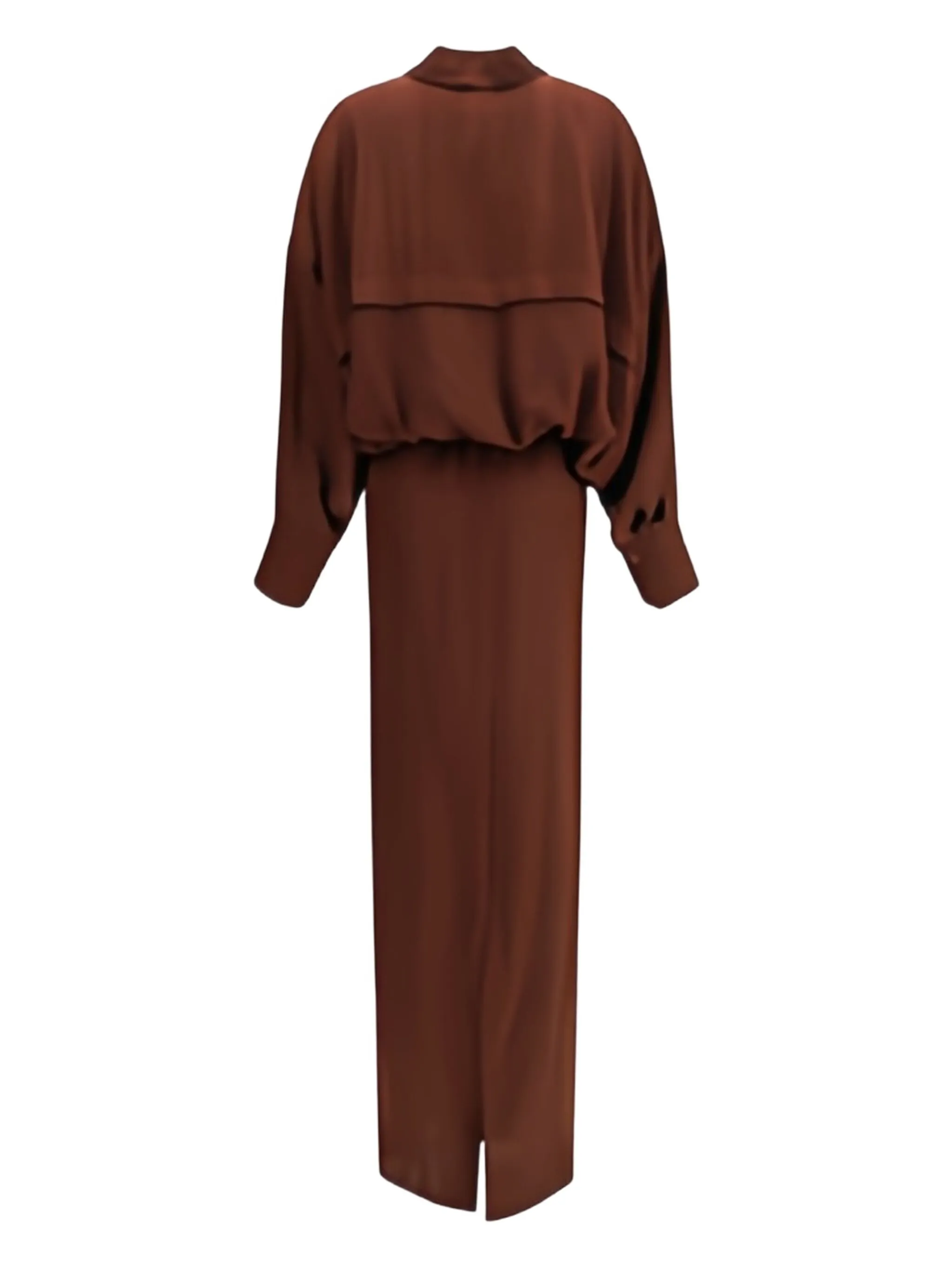 

Платье-рубашка макси с длинными рукавами Petar Petrov, коричневый