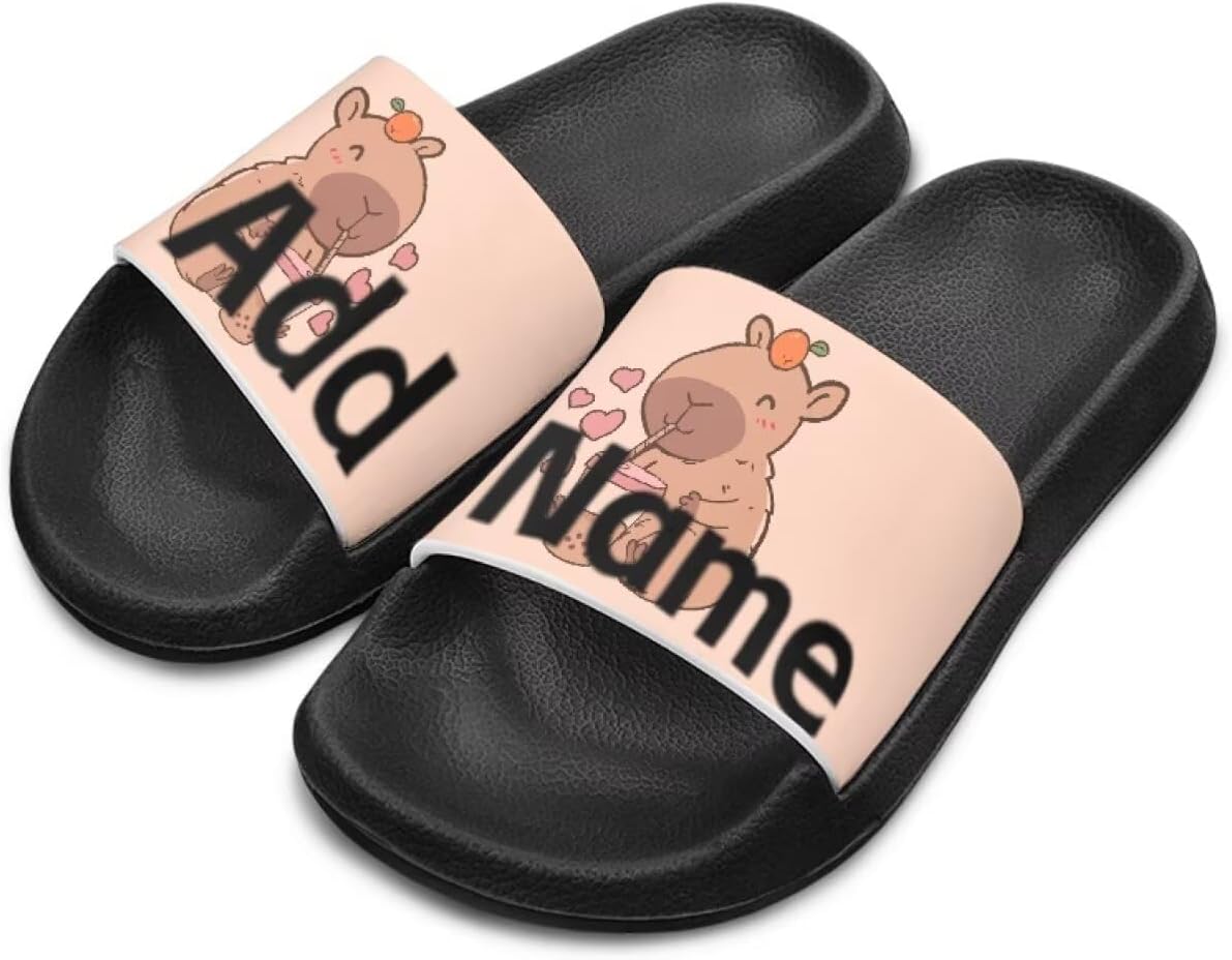 

Унисекс шлепанцы для девочек и мальчиков, удобные тапочки, нескользящие для душа, домашняя мода, толстая подошва, для дома и улицы, подарки Cugasmaru, Customized Capybara