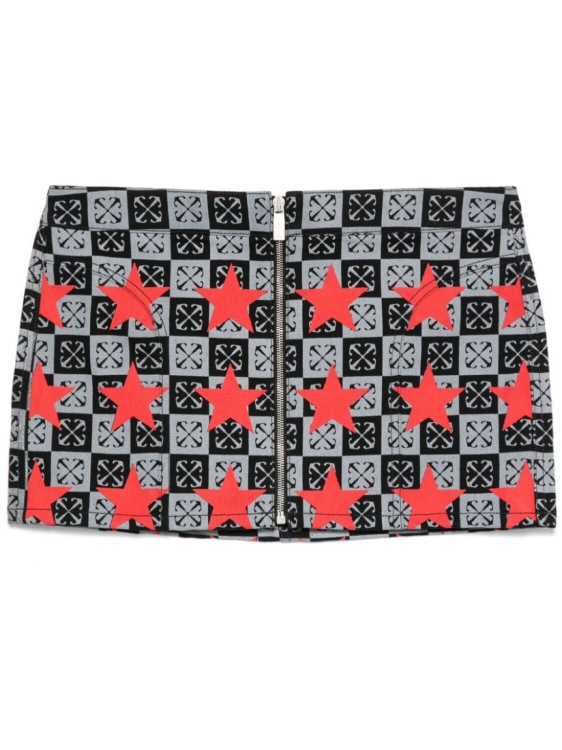 

Off-White джинсовая юбка с принтом, черный