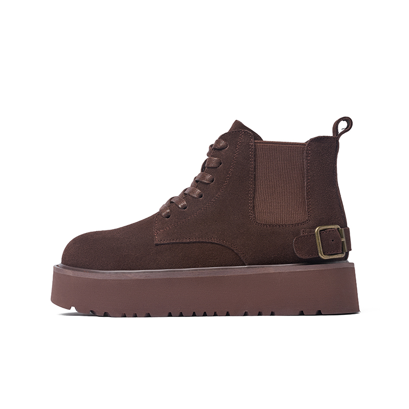 Короткие ботинки Martin 4 см женские JOSINY, Red Brown (Unlined)