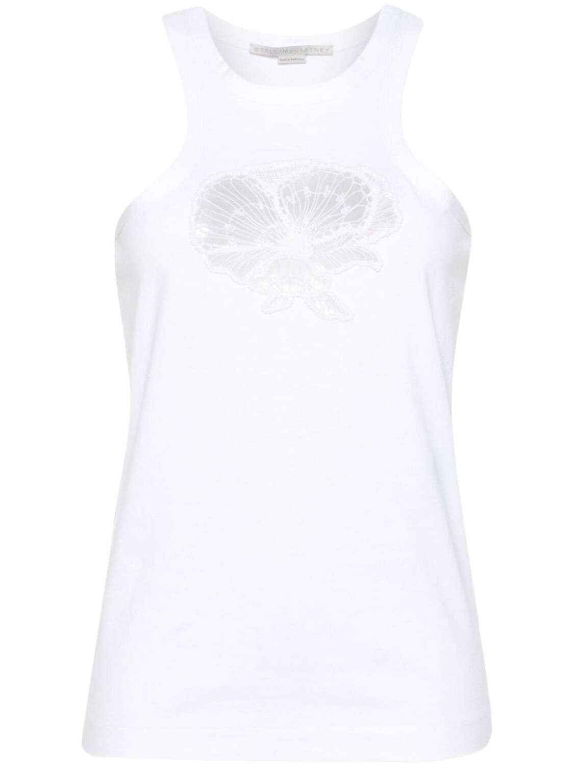 

Stella McCartney топ с цветочной вышивкой, белый