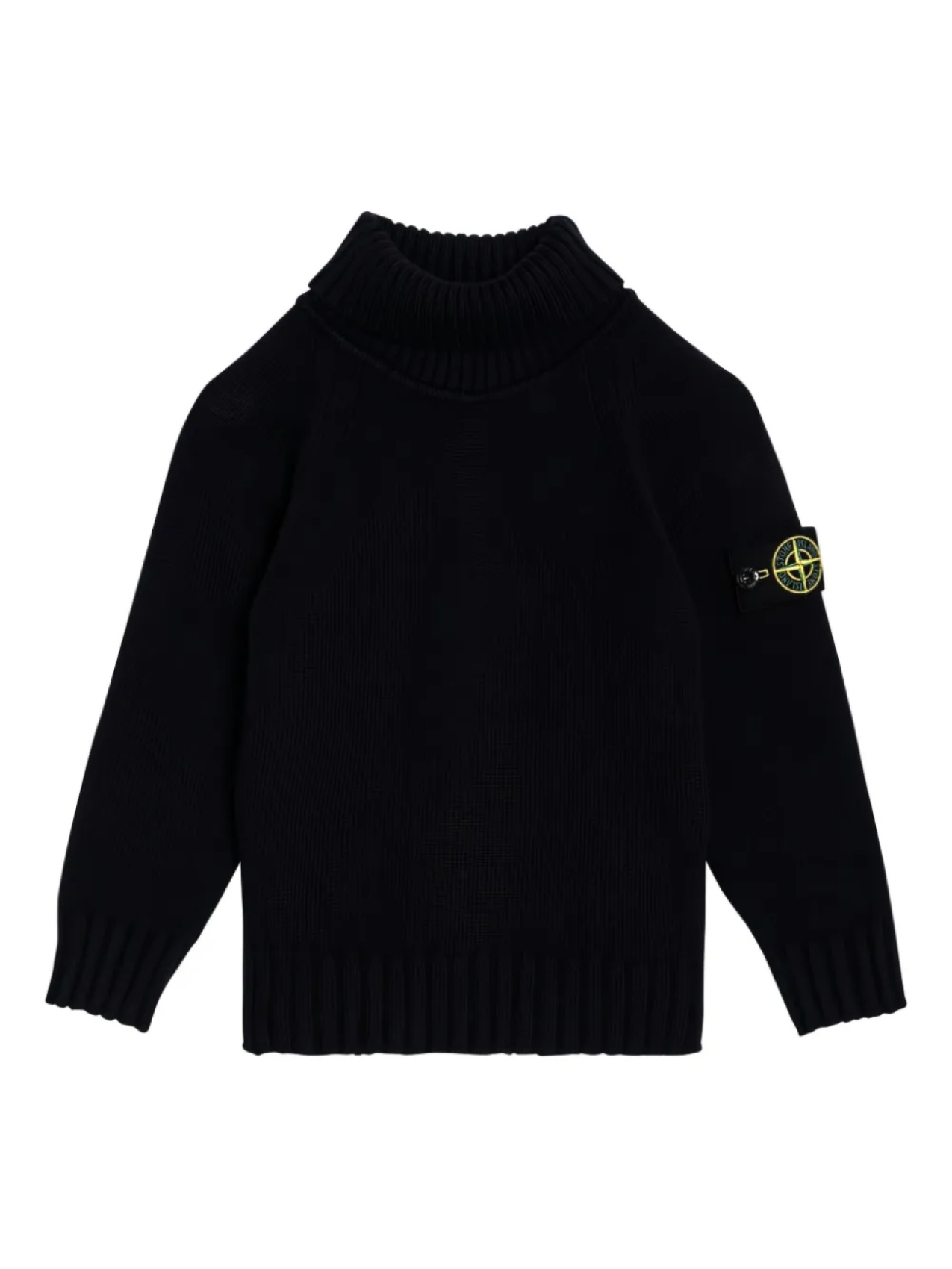 

Stone Island Junior свитер с высоким воротником и логотипом Compass, черный