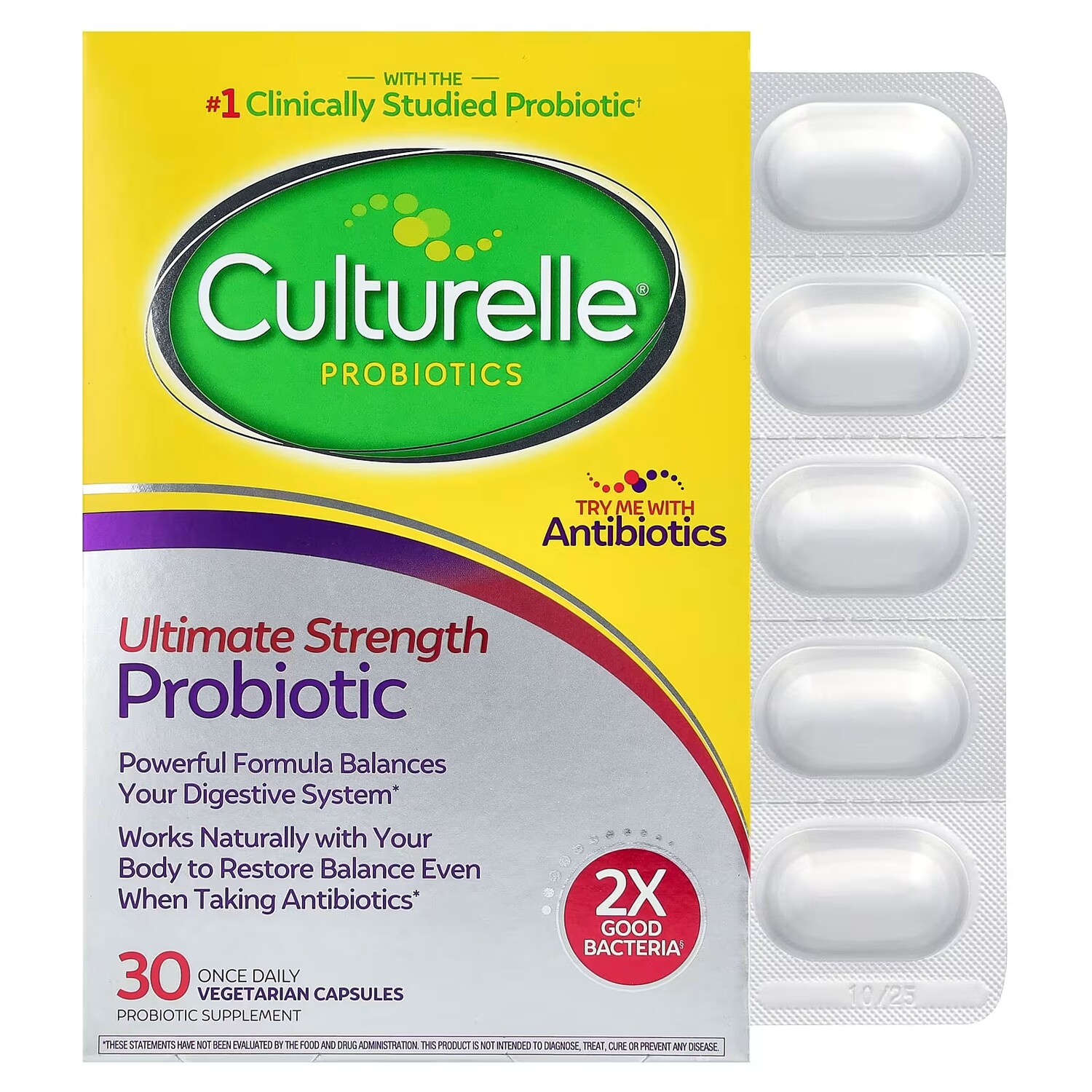 

Пробиотики Culturelle Ultimate Strength, 30 вегетарианских капсул