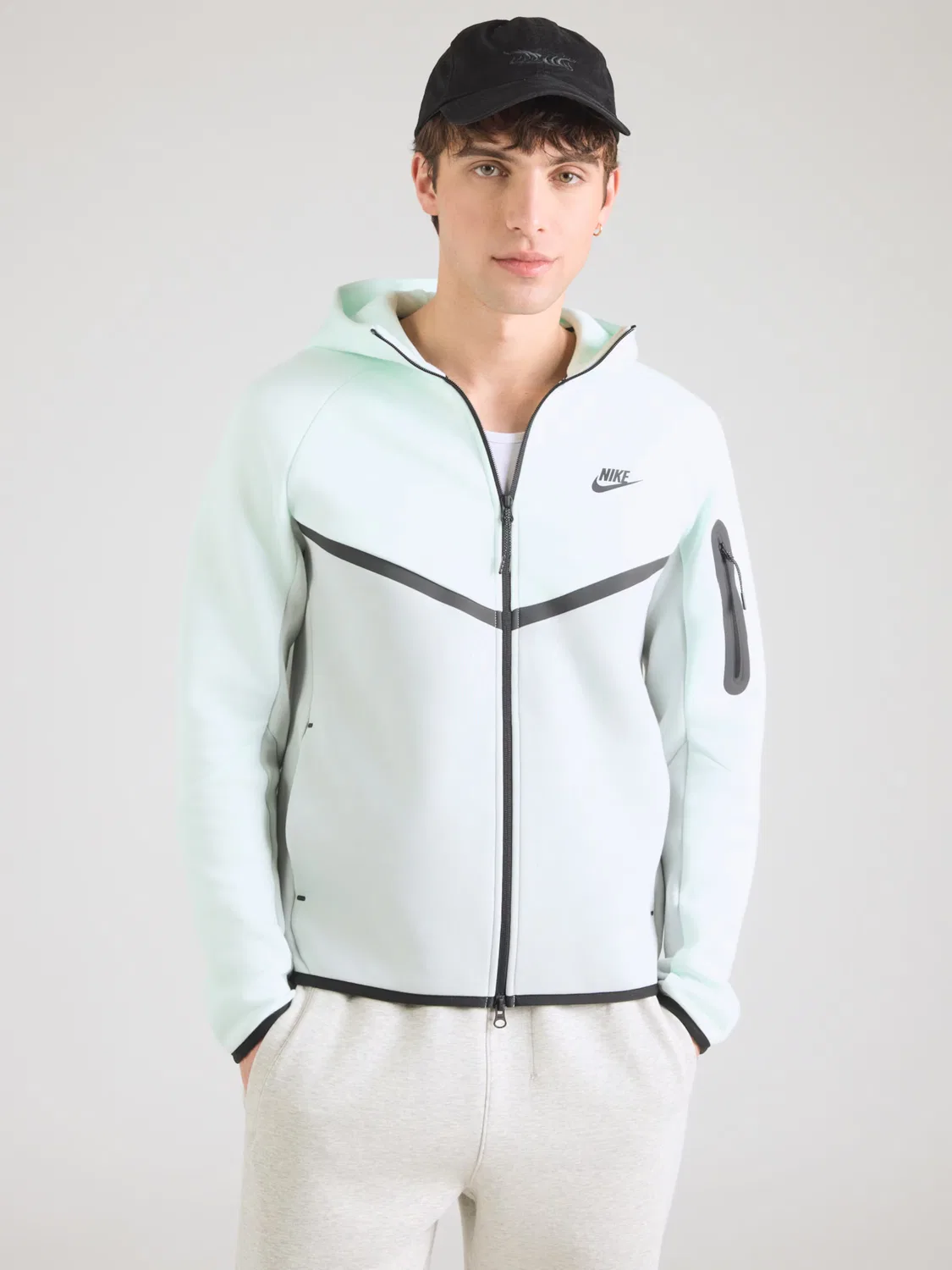Толстовка на молнии из технологического флиса Nike Sportswear, Mint — фото 3