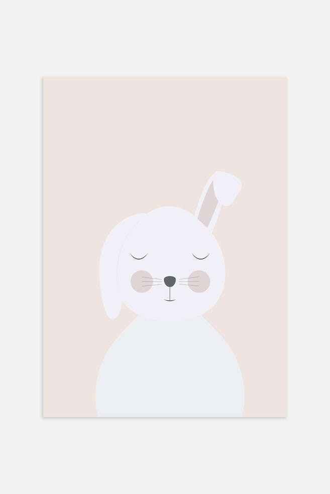 

Плакат со спящим кроликом Postery, 30x40 см, белый