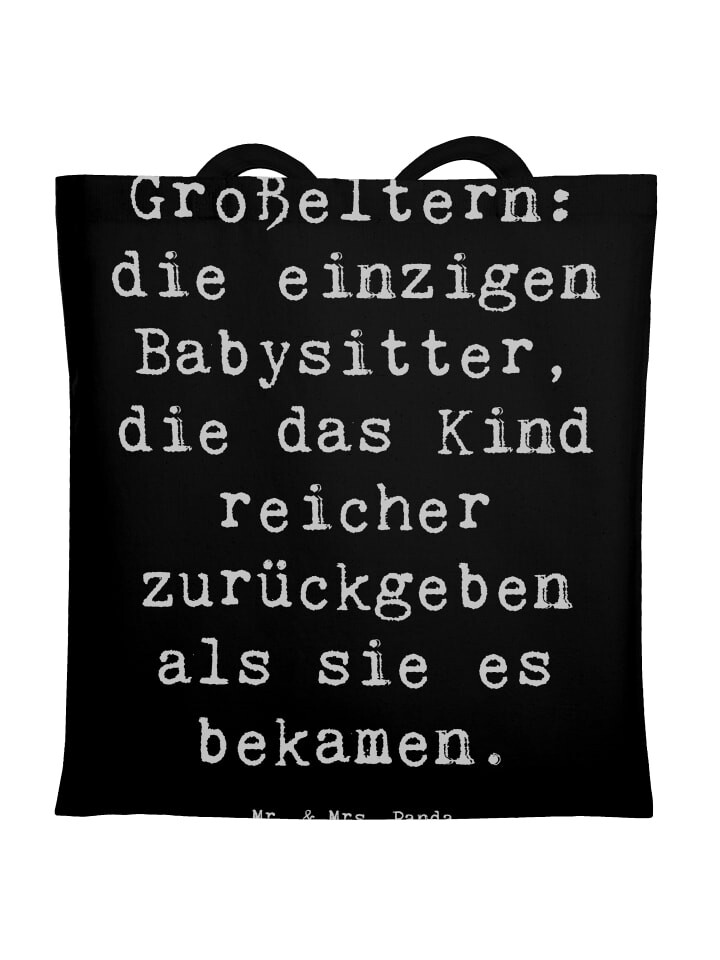 

Сумка для переноски Mr & Mrs Panda Großeltern Babysitter, черный
