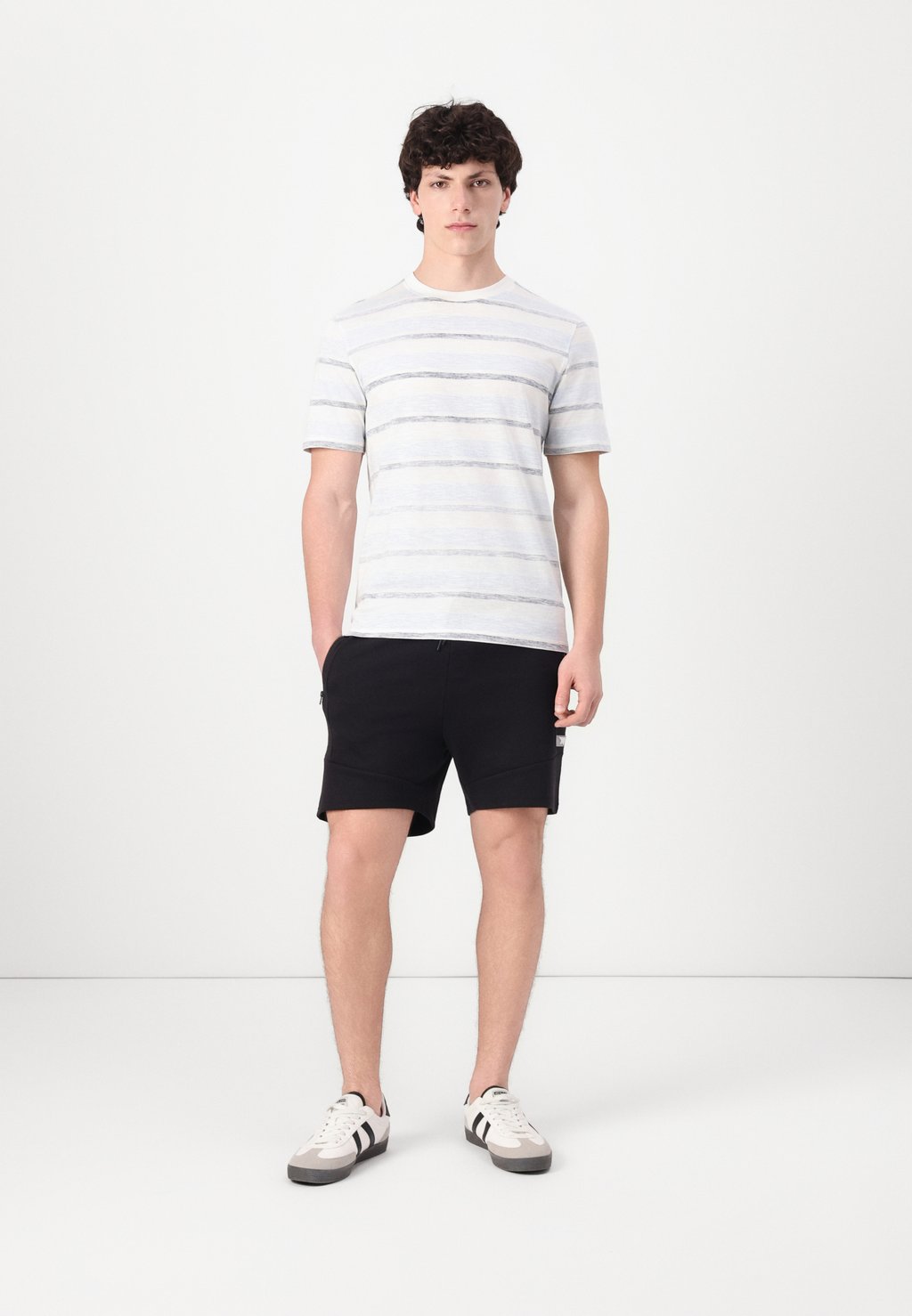 

Футболка с принтом JJBIRK STRIPED TEE CREW NECK 3 PACK Jack & Jones, белый