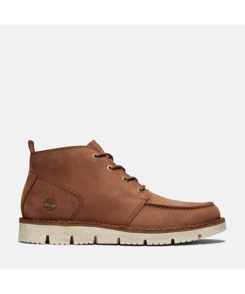 Ботинки чукка Timberland из нубука на шнуровке, коричневые