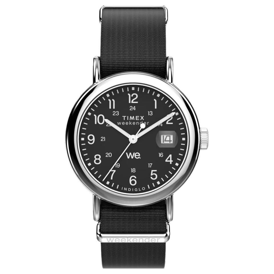

TIMEX Часы Weekender Collection Wrist Watch Quartz Movement Fabric Strap 37mm Black Dial Unisex, Black Dial