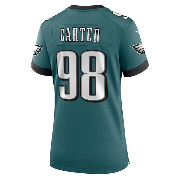 Женская игровая футболка Jalen Carter Midnight Green Philadelphia Eagles Nike — фото 4