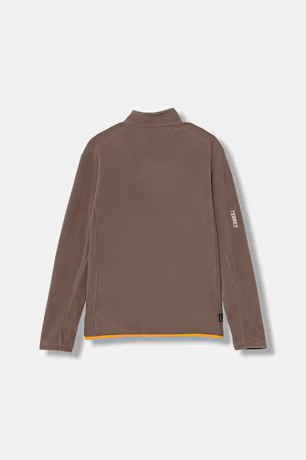 Флисовая детская кофта Adidas TERREX, коричневый — фото 2